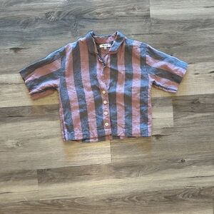 Madewell Short Sleeve Striped Button Down